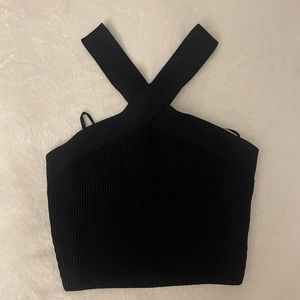 Babaton Sculpt Knit Criss Cross Cropped Tank